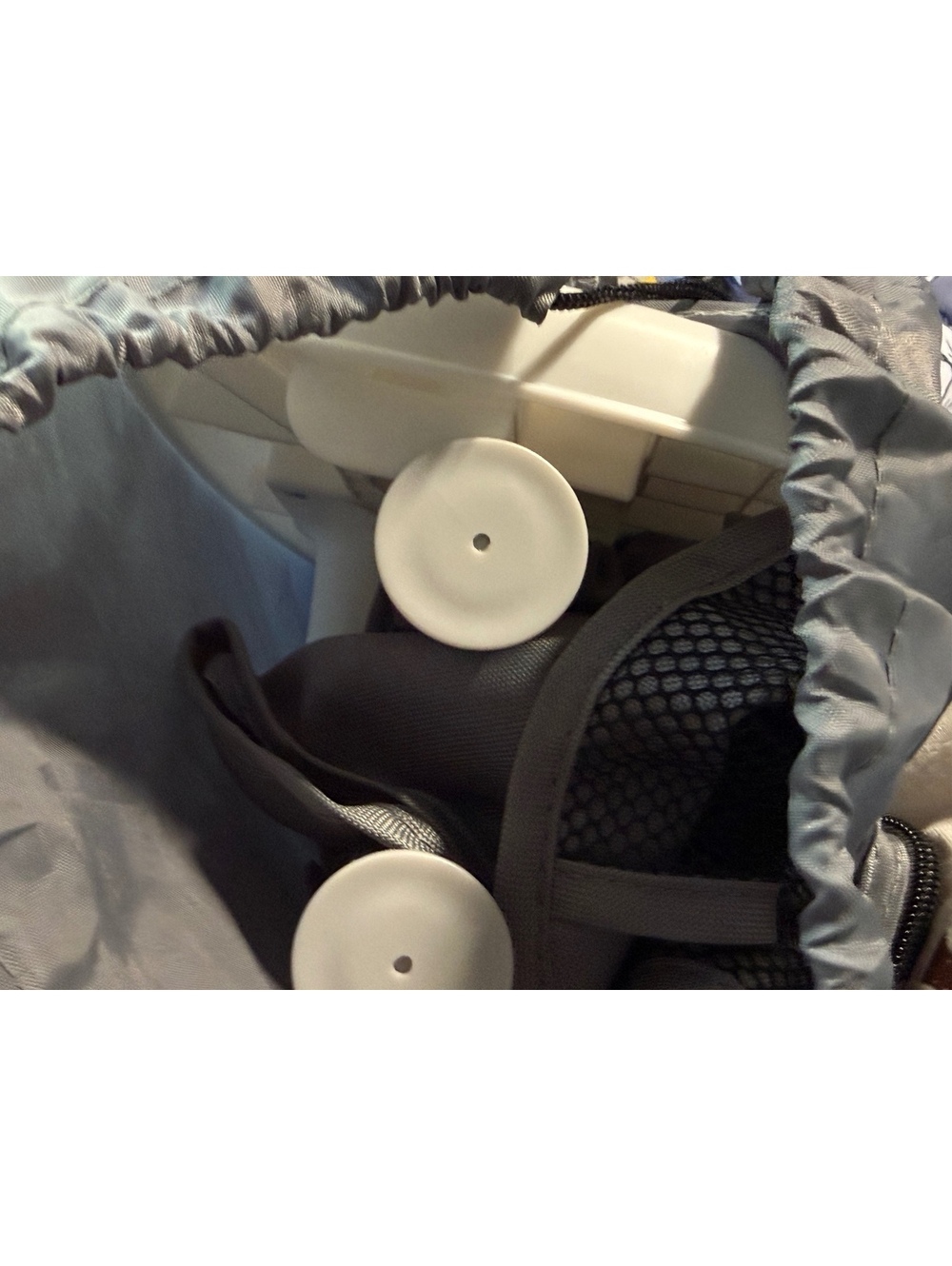 Bright Starts Portable Folding Booster Seat with Tray and Carry Bag, Gray - Picture 2 of 4